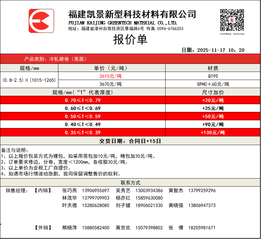 福建凯景新型科技材料有限公司