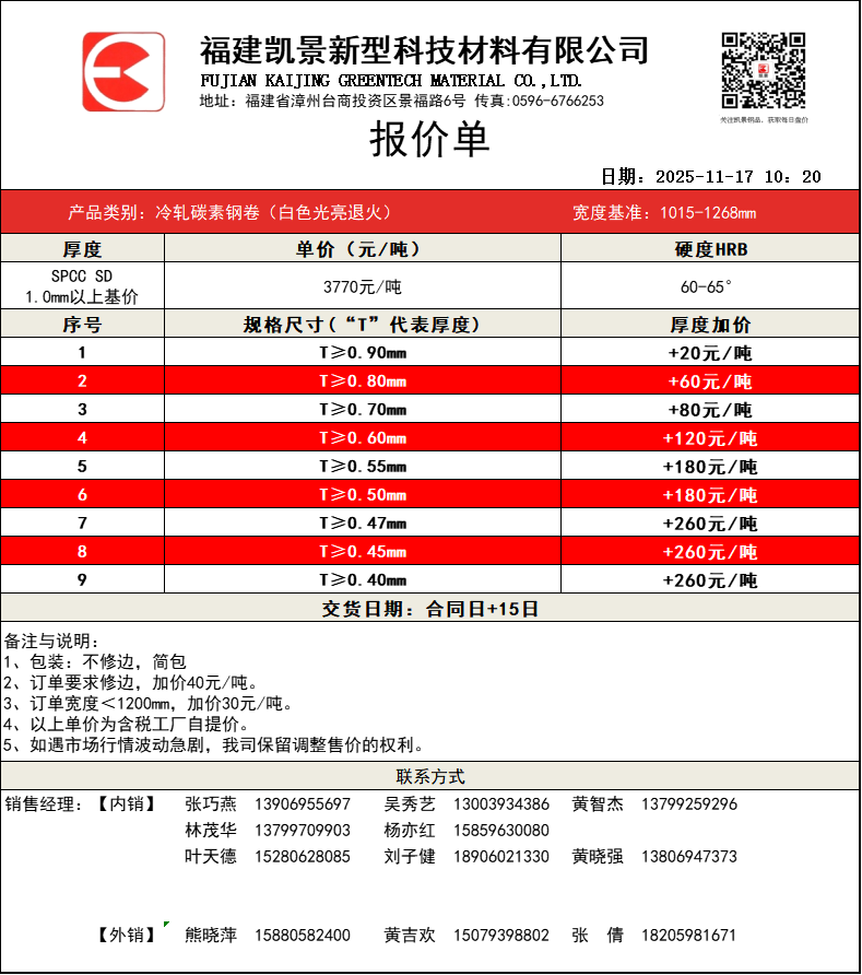 福建凯景新型科技材料有限公司