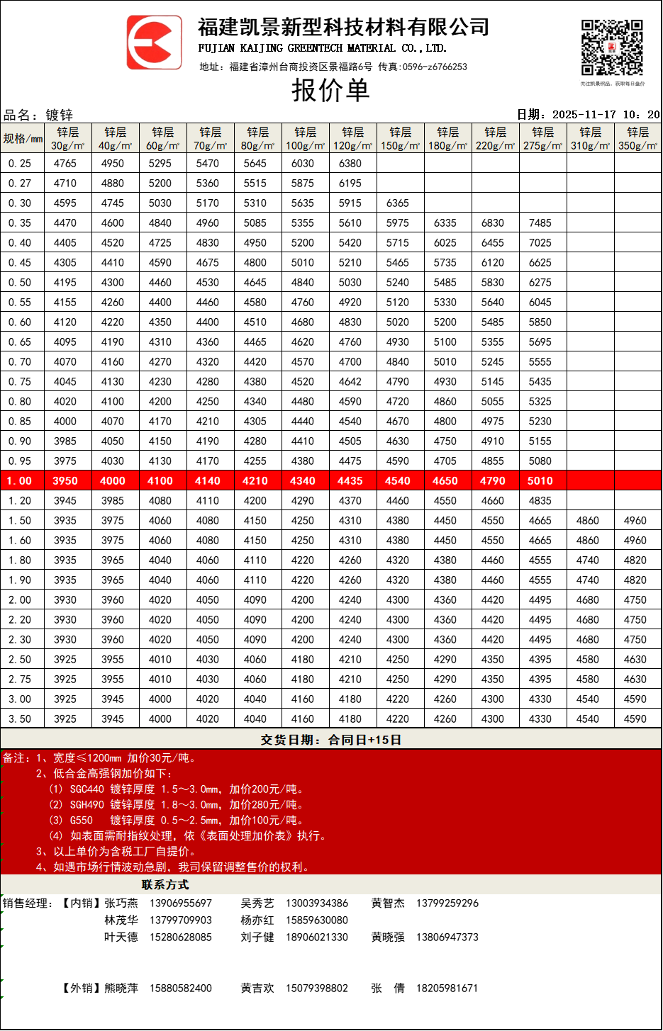 福建凯景新型科技材料有限公司